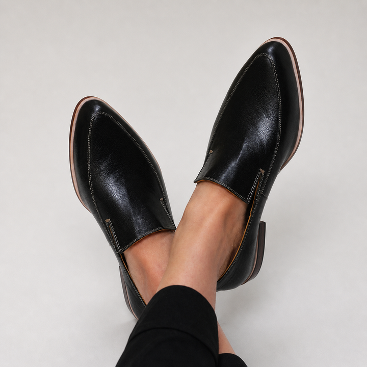 Zofia™ | Mocasín Patchwork Negro