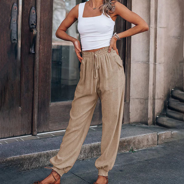 Kaeli – Pantalones Elegantes con Cintura Ajustable