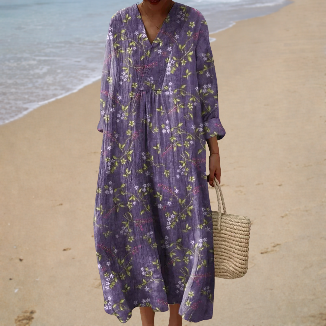 Vestido de verano estampado favorecedor