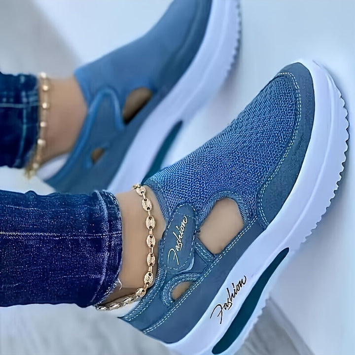 Zapatillas transpirables slip-on con comodidad estable