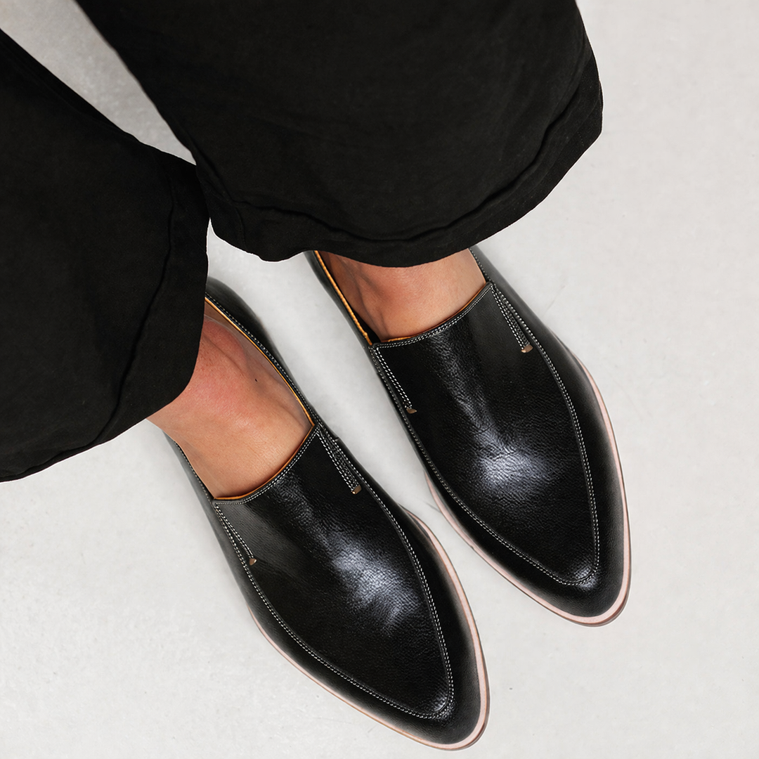 Zofia™ | Mocasín Patchwork Negro