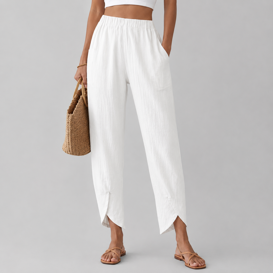 Essari - Pantalones con Dobladillo Deshilachado